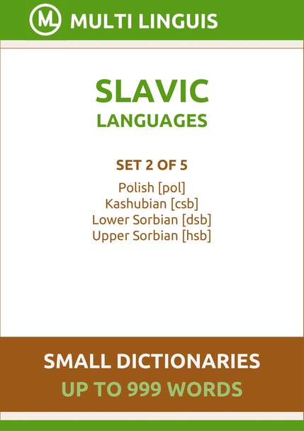 Slavic Languages (Small Dictionaries, Set 2 of 5) - Please scroll the page down!